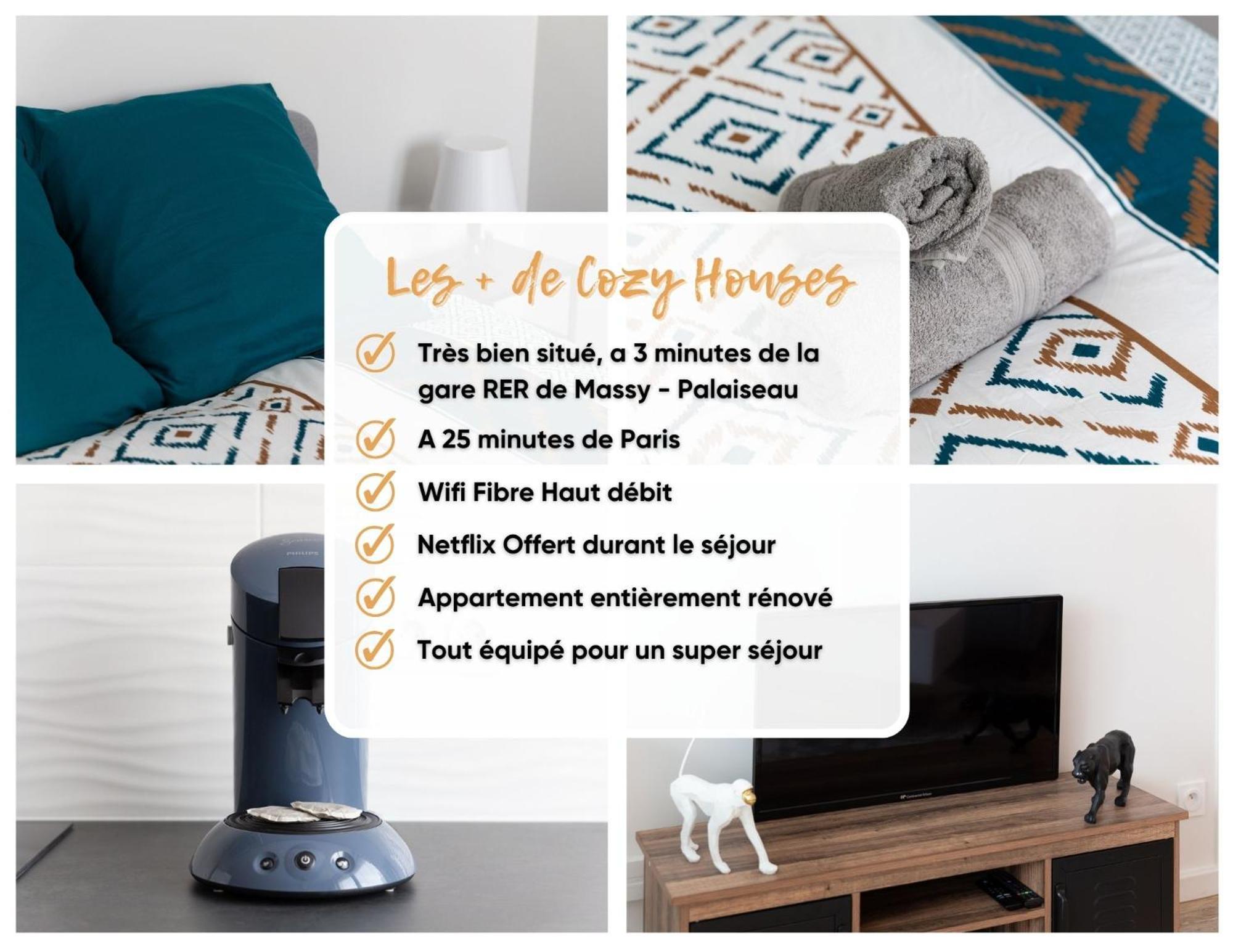 Cozy Appart 5 A 3' De La Gare - Cozy Houses Palaiseau Zewnętrze zdjęcie